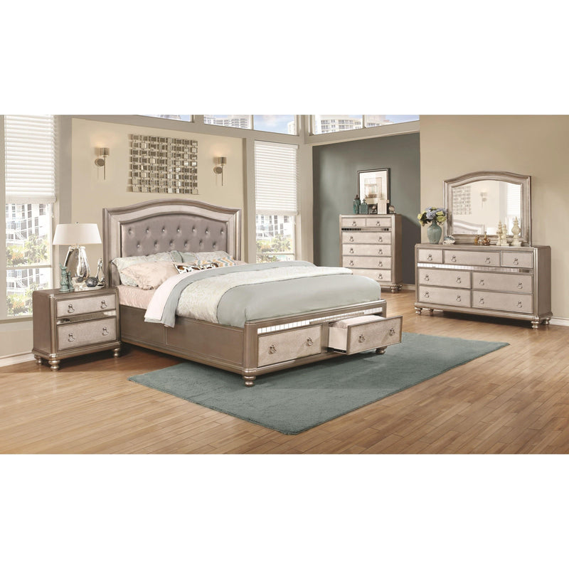 Coaster Furniture Bling Game 204180KE 6 pc King Upholstered Bedroom Set with Storage IMAGE 1