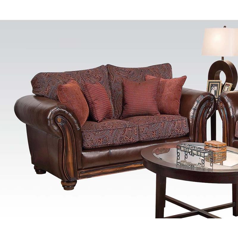 Acme Furniture Beatrix Stationary Bonded Leather Loveseat 50431 IMAGE 1