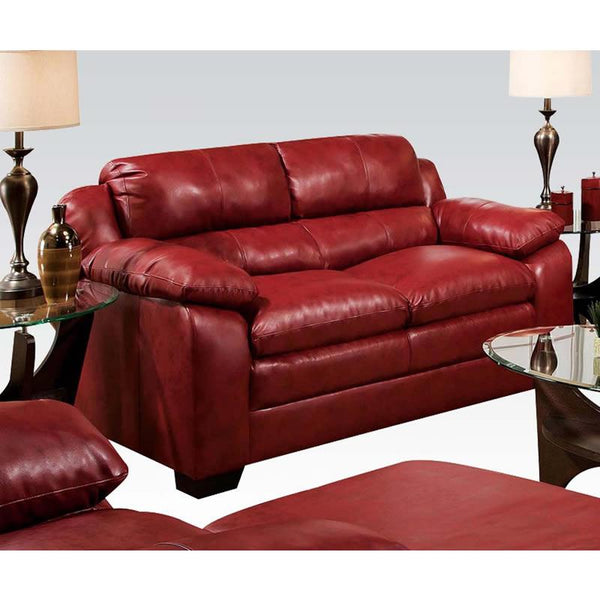 Acme Furniture Jeremy Stationary Bonded Leather Loveseat 50596 IMAGE 1
