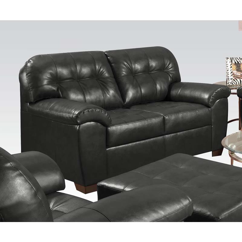 Acme Furniture Shi Stationary Bonded Leather Loveseat 50641 IMAGE 1