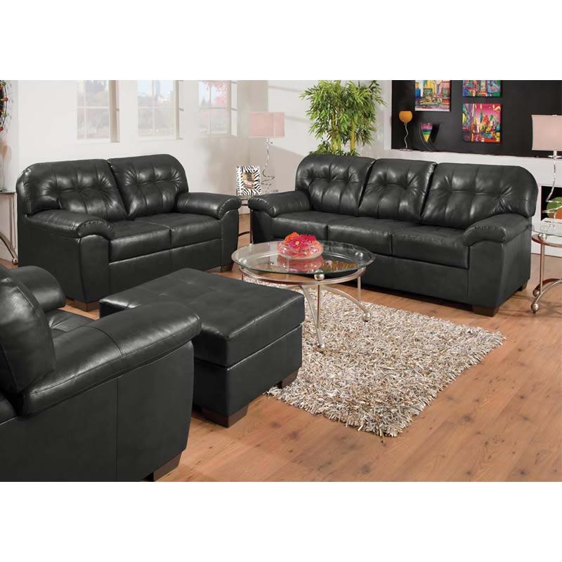 Acme Furniture Shi Stationary Bonded Leather Loveseat 50641 IMAGE 2