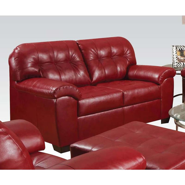 Acme Furniture Shi Stationary Bonded Leather Loveseat 50636 IMAGE 1