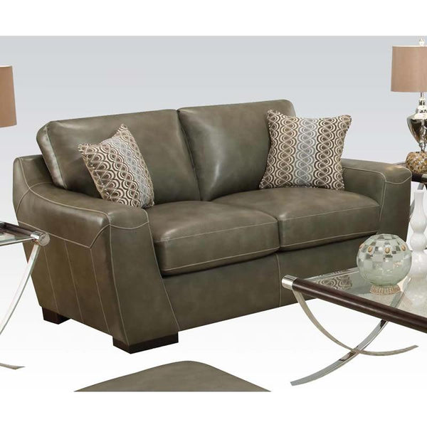 Acme Furniture Morell Stationary Bonded Leather Loveseat 50646 IMAGE 1