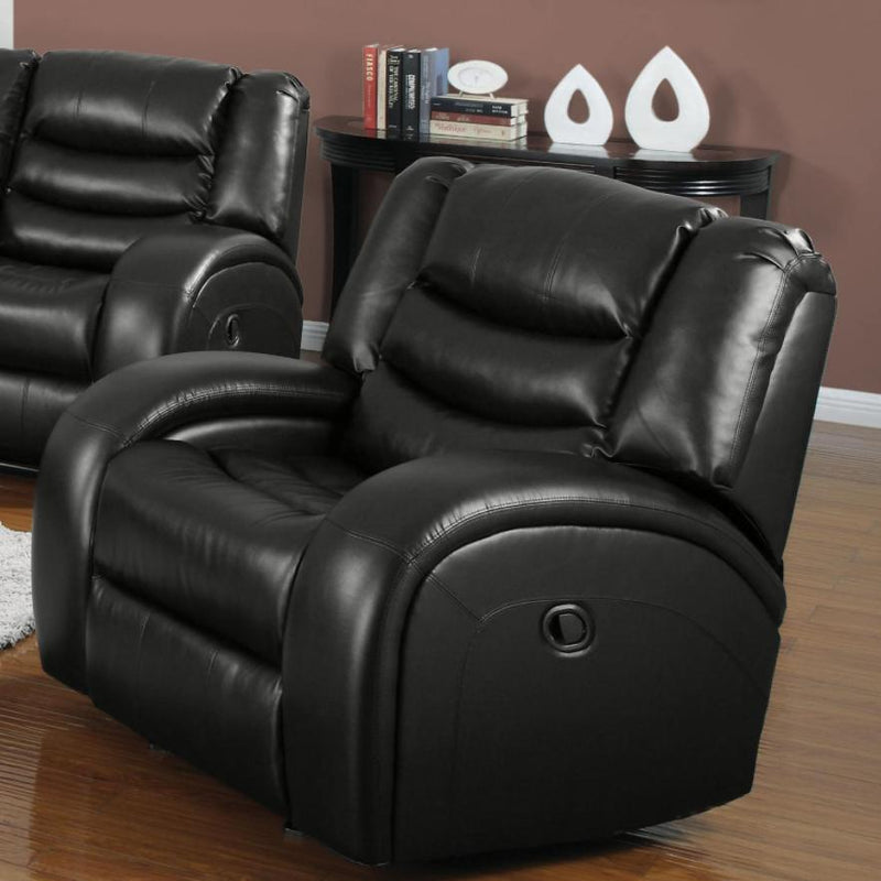 Acme Furniture Dacey Glider Bonded Leather Match Recliner 50742 IMAGE 2