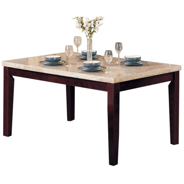 Acme Furniture Britney Dining Table with Marble Top 17058 IMAGE 1