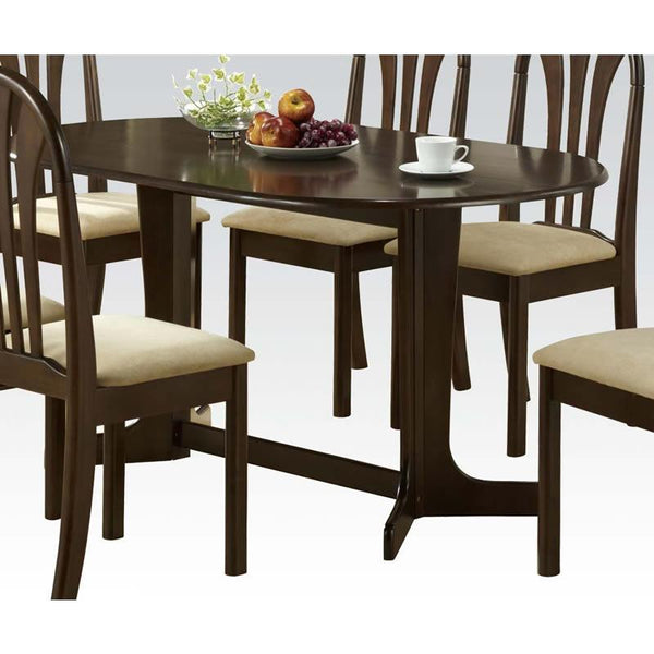 Acme Furniture Oval Dining Table with Trestle Base 02190TE IMAGE 1