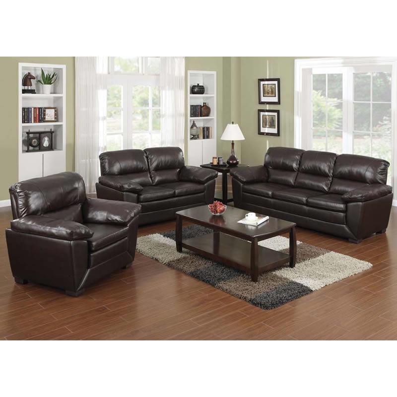 Acme Furniture Wayman Stationary Leather Match Sofa 51220 IMAGE 2