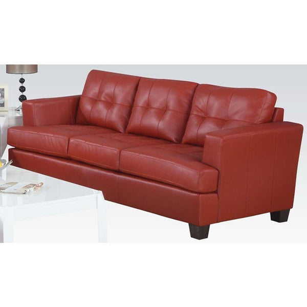 Acme Furniture Platinum Red Stationary Sofa 15100B IMAGE 1