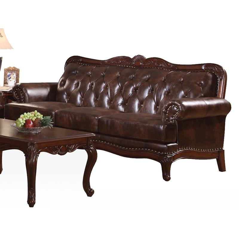 Acme Furniture Stationary Leather Sofa 05945B IMAGE 1