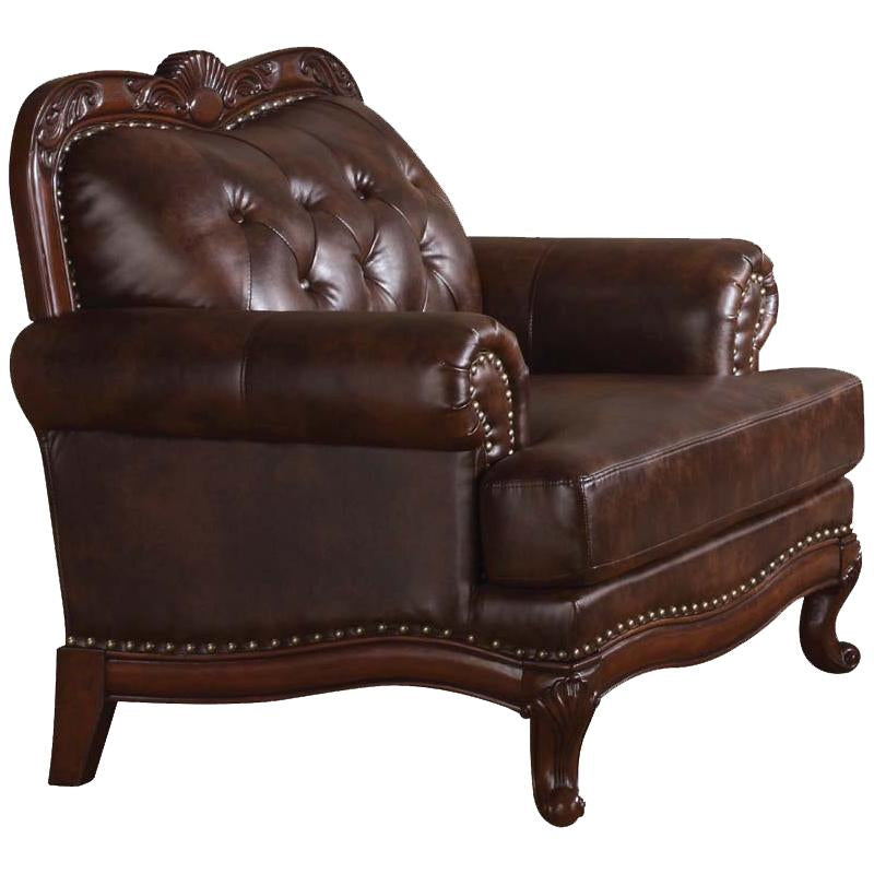 Acme Furniture Stationary Leather Chair 05947B IMAGE 1