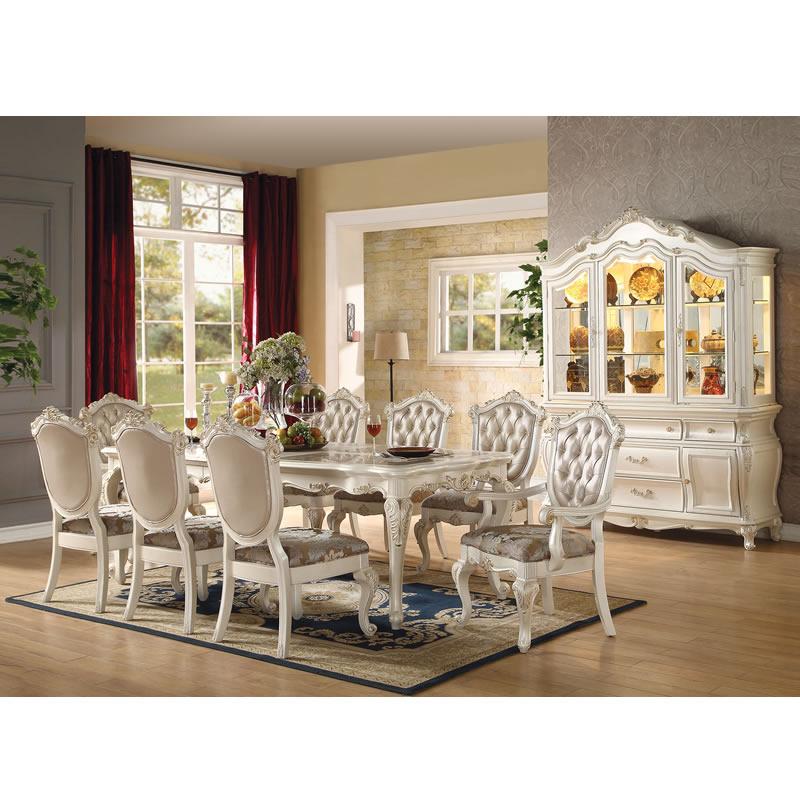 Acme Furniture Chantelle Dining Table with Marble Top 63540 IMAGE 3
