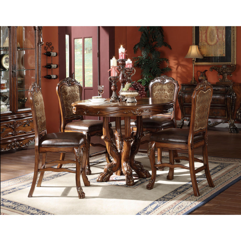 Acme Furniture Round Dresden Counter Height Dining Table with Pedestal Base 12160 IMAGE 3
