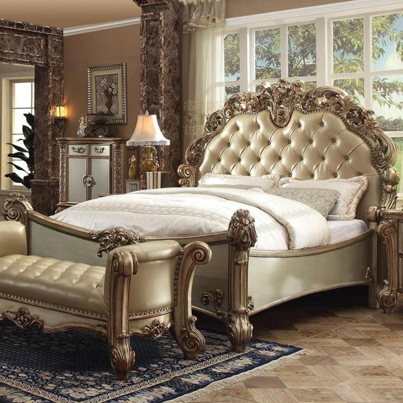 Acme Furniture Vendome Queen Upholstered Panel Bed 23000Q IMAGE 2