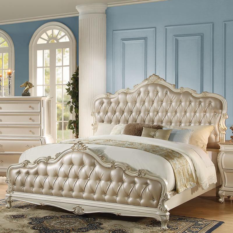 Acme Furniture Chantelle California King Upholstered Panel Bed 23534CK IMAGE 2
