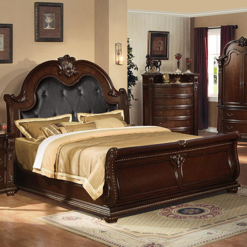 Acme Furniture Anondale King Upholstered Sleigh Bed 10307EK IMAGE 1