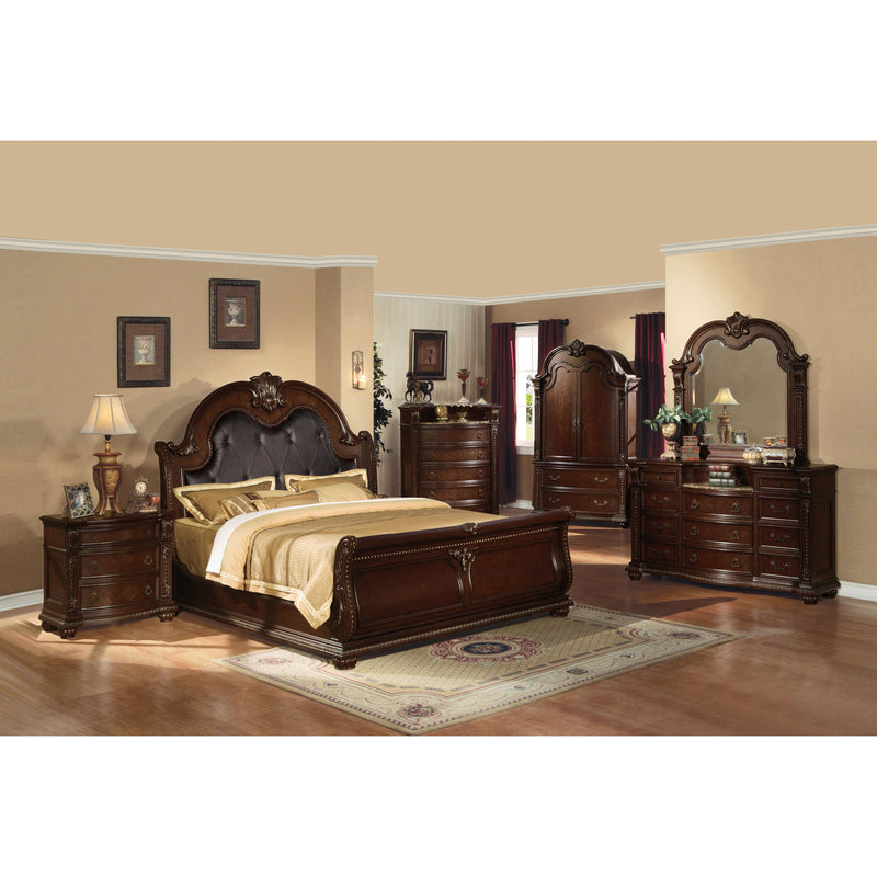 Acme Furniture Anondale King Upholstered Sleigh Bed 10307EK IMAGE 2