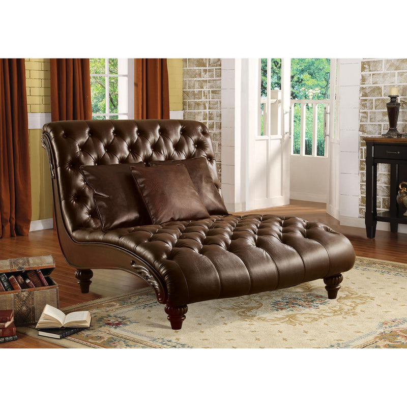 Acme Furniture Anondale Polyurethane Chaise 15035 IMAGE 1