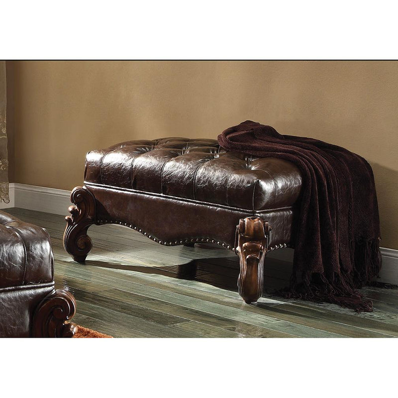 Acme Furniture Versailles Polyurethane Ottoman 96538 IMAGE 1