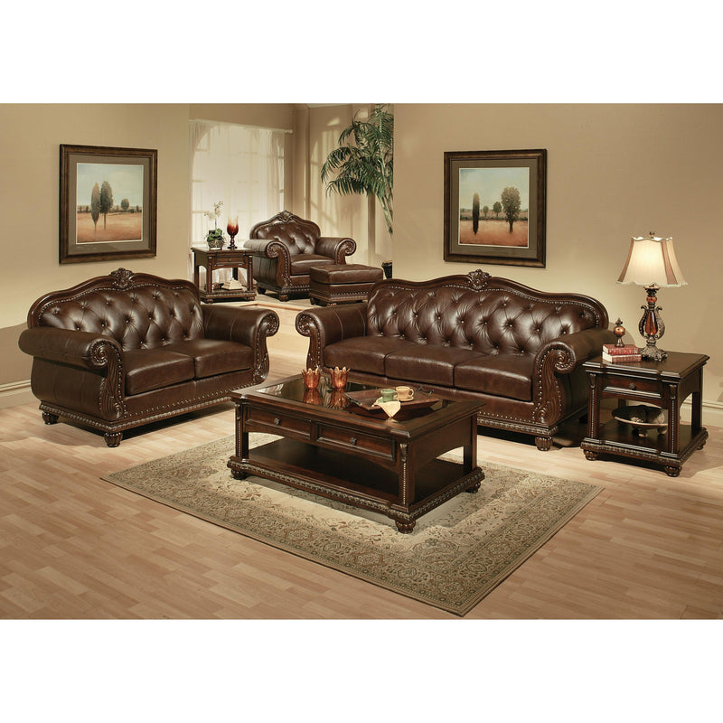 Acme Furniture Anondale Stationary Leather Sofa 15030 IMAGE 3