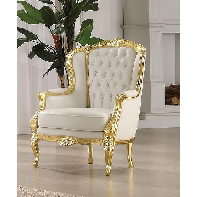 Acme Furniture Kassim Stationary Polyurethane Accent Chair 59144 IMAGE 1