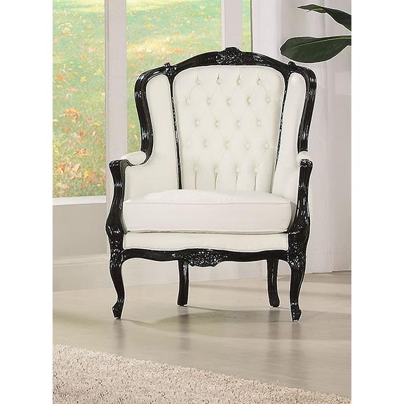 Acme Furniture Kassim Stationary Polyurethane Accent Chair 59145 IMAGE 1