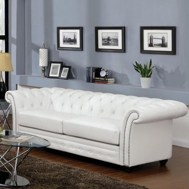 Acme Furniture Camden Stationary Bonded Leather Sofa 50165 IMAGE 1