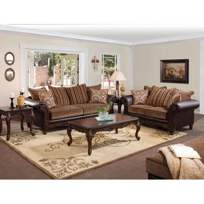 Acme Furniture Fairfax Stationary Bonded Leather Sofa 52365 IMAGE 2