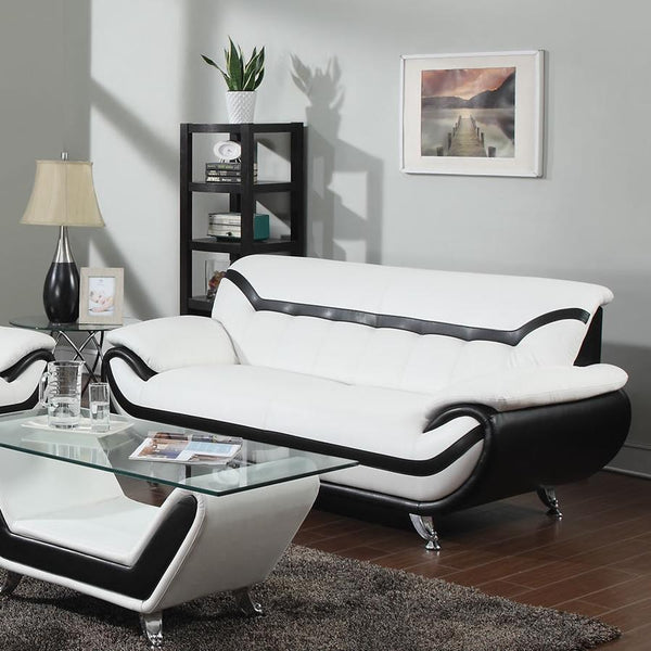 Acme Furniture Rozene Stationary Bonded Leather Sofa 51155 IMAGE 1