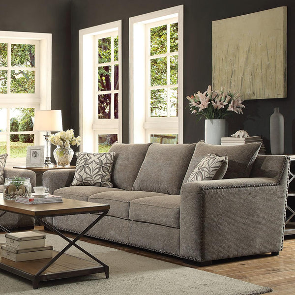 Acme Furniture Ushury Stationary Fabric Sofa 52190 IMAGE 1