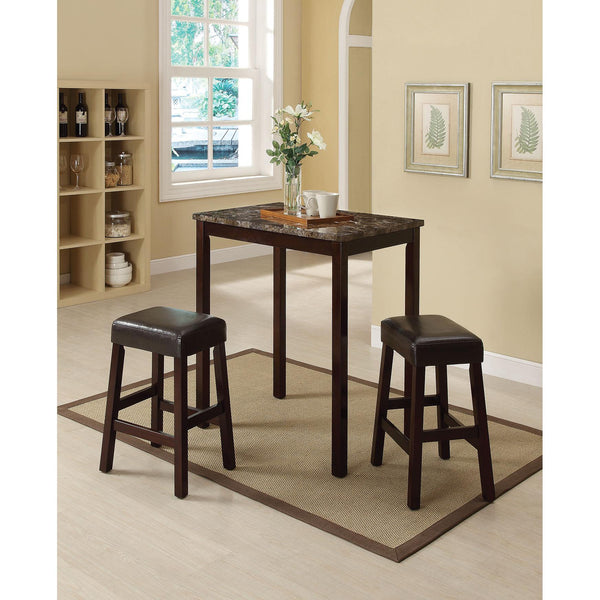Acme Furniture Idris 3 pc Counter Height Dinette 70540 IMAGE 1