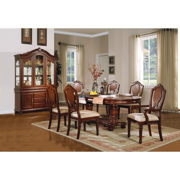 Acme Furniture Oval Classique Dining Table with Trestle Base 11830 IMAGE 1