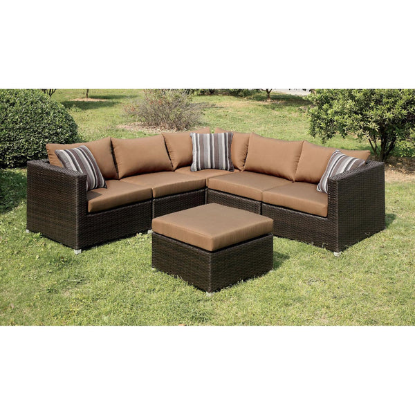 Furniture of America Outdoor Seating Sectionals CM-OS1821BR-SET IMAGE 1