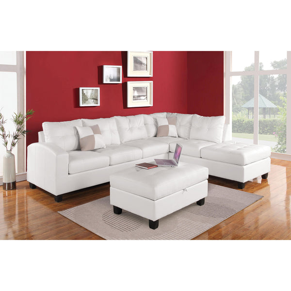 Acme Furniture Kiva Stationary Bonded Leather Match 2 pc Sectional 51175 IMAGE 1