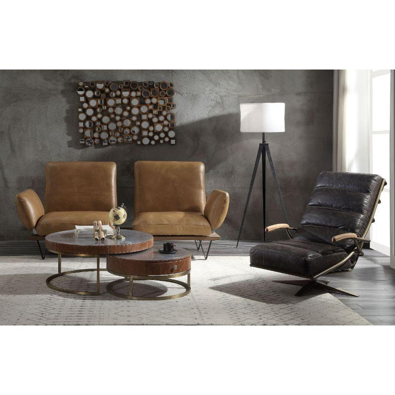 Acme Furniture Narech Stationary Leather Sofa 55065 IMAGE 2