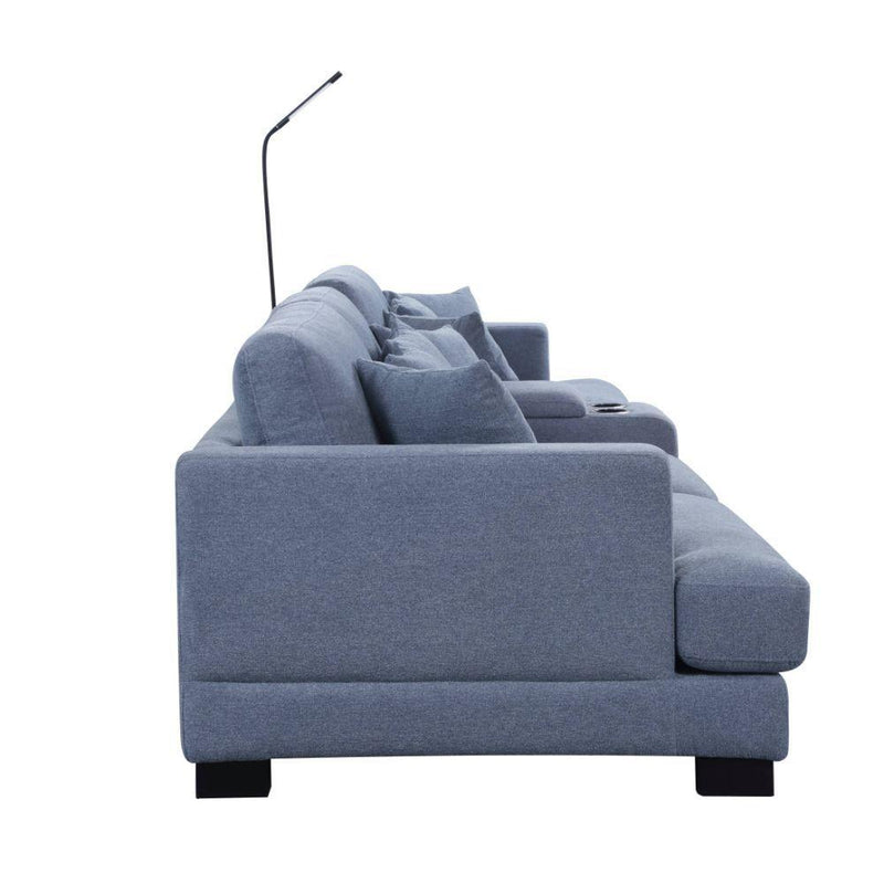 Acme Furniture Qiana Fabric 3 pc Sectional 55235 IMAGE 3
