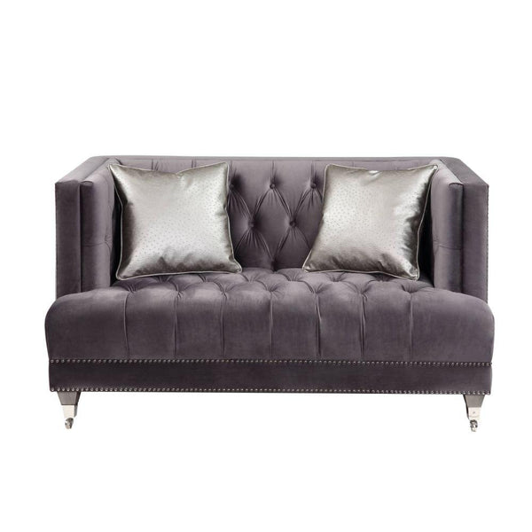 Acme Furniture Hegio Stationary Fabric Loveseat 55266 IMAGE 1