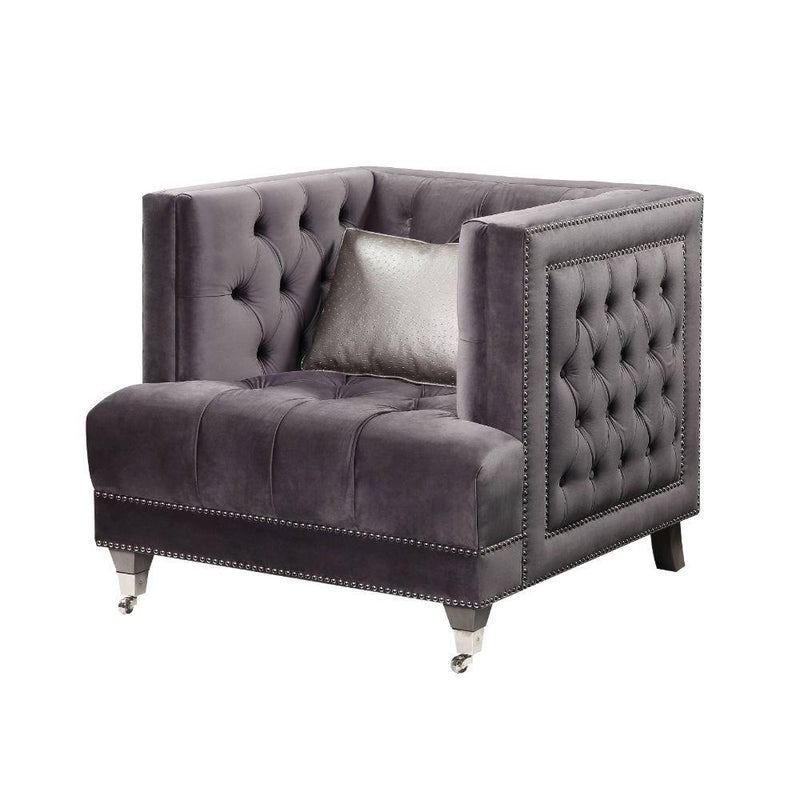 Acme Furniture Hegio Stationary Fabric Chair 55267 IMAGE 2