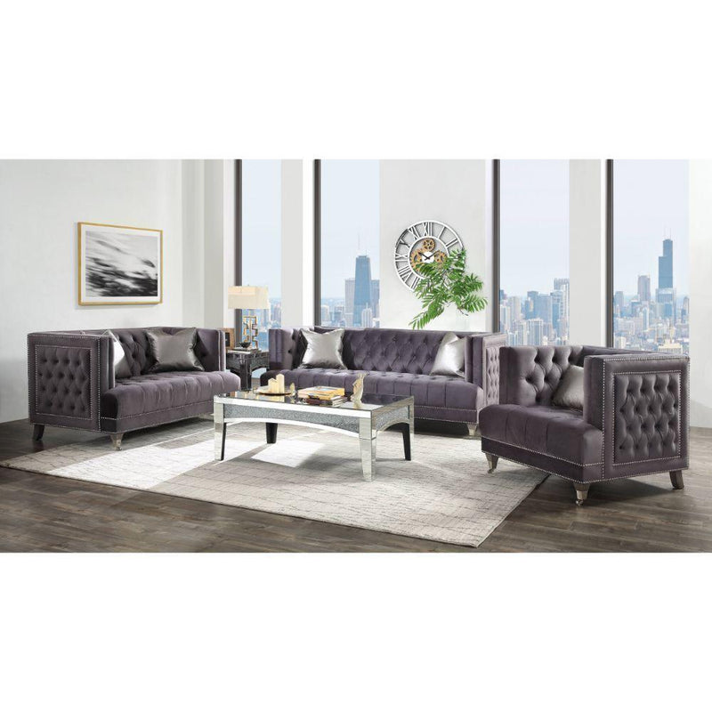 Acme Furniture Hegio Stationary Fabric Chair 55267 IMAGE 5