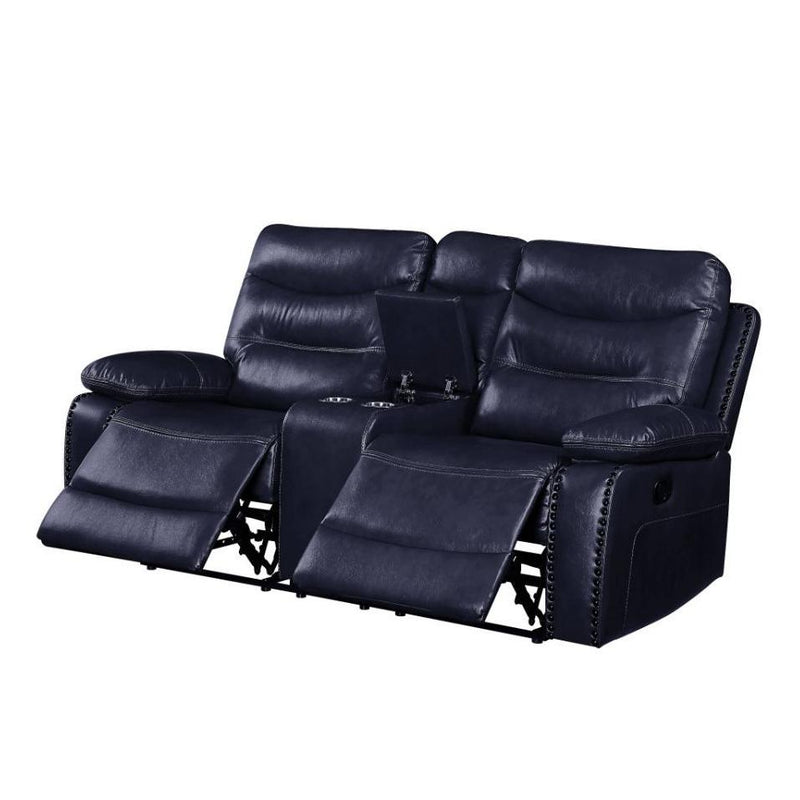 Acme Furniture Aashi Reclining Leather Match Loveseat 55371 IMAGE 3