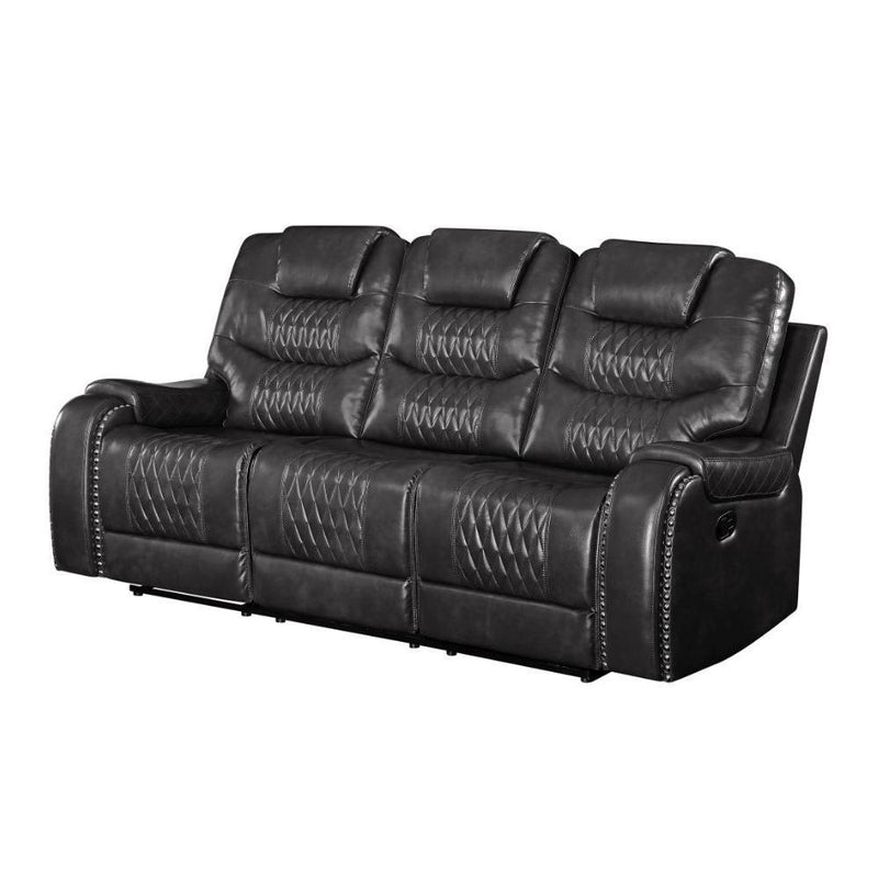 Acme Furniture Braylon Reclining Polyurethane Sofa 55410 IMAGE 2