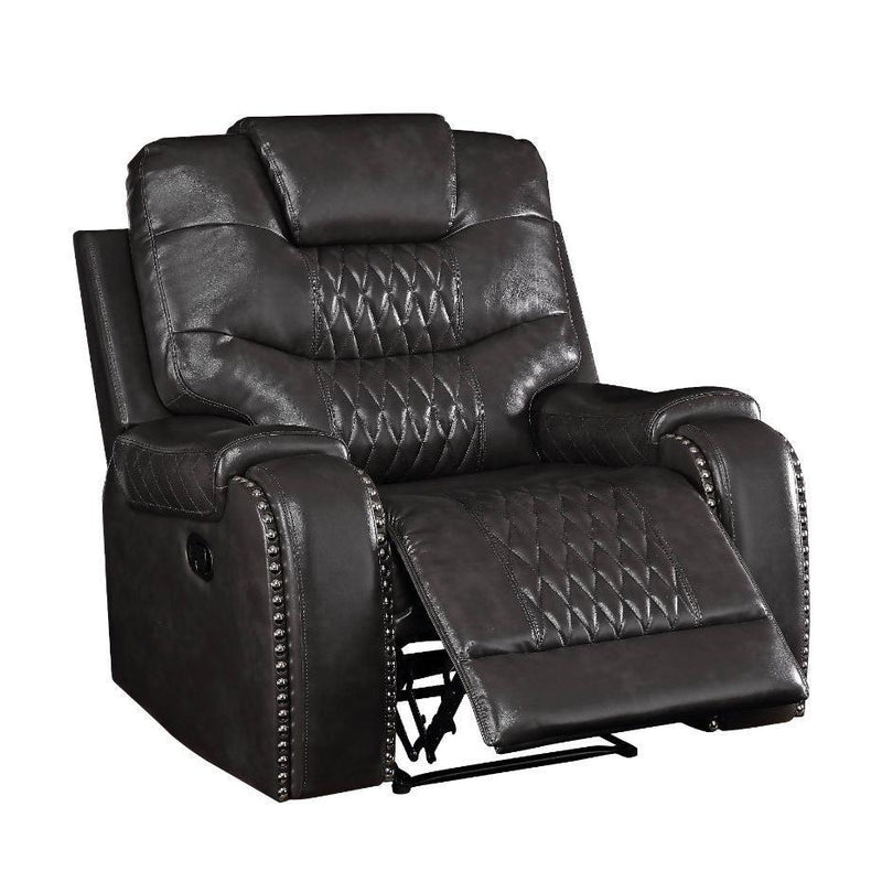 Acme Furniture Braylon Polyurethane Recliner 55412 IMAGE 3