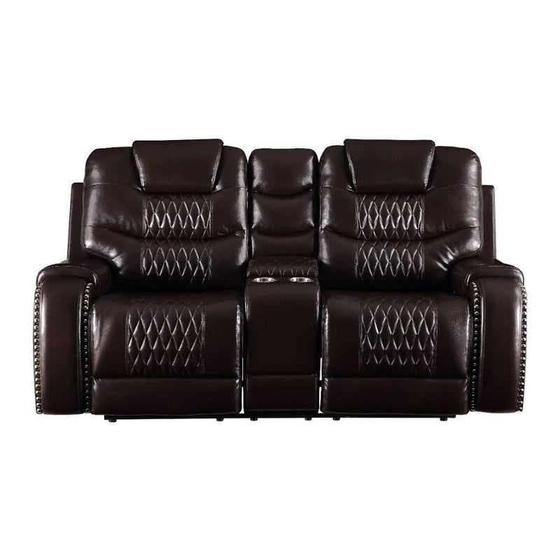 Acme Furniture Braylon Reclining Polyurethane Loveseat 55416 IMAGE 1