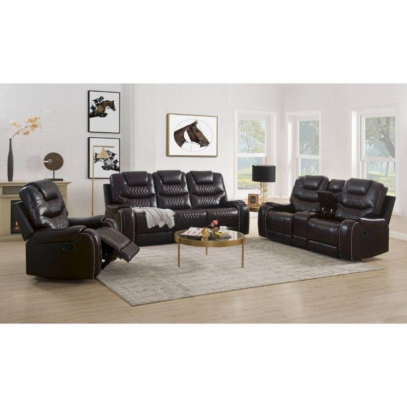 Acme Furniture Braylon Reclining Polyurethane Loveseat 55416 IMAGE 8