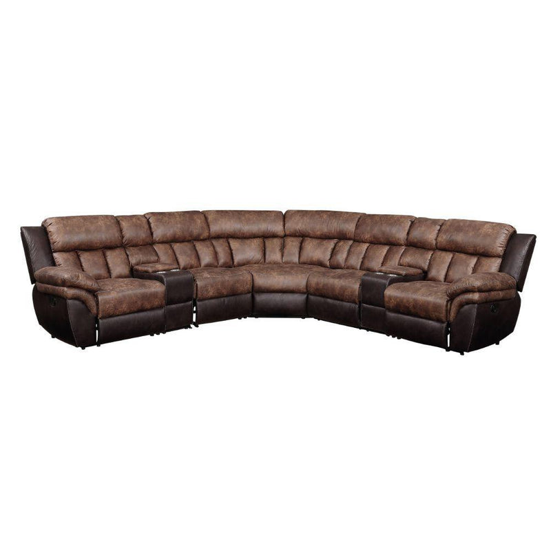 Acme Furniture Jaylen Reclining Fabric 7 pc Sectional 55430 IMAGE 1