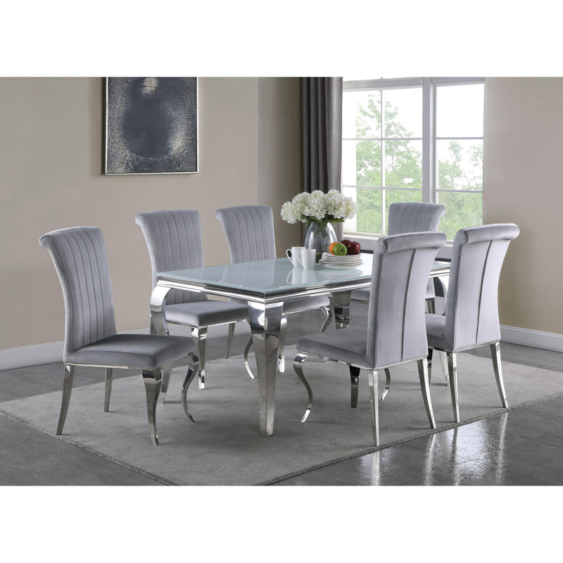 Coaster Furniture Carone Dining Table with Glass Top 115081 IMAGE 5